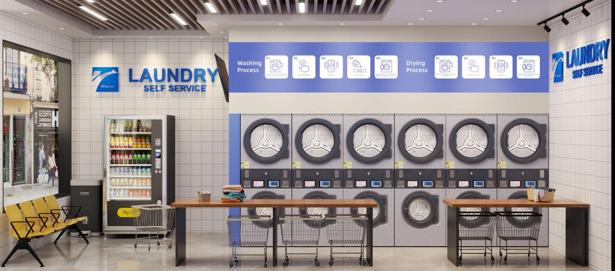 Kingstar Commerical Laundry System: Johtava kolikoilla toimivan pesulan trendi